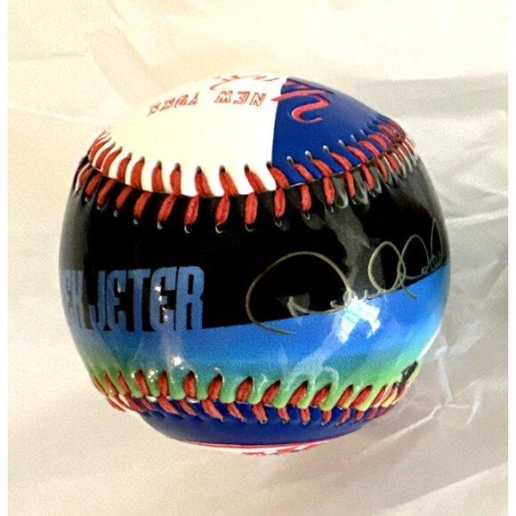 New York Yankees Derek Jeter Baseball Rare 2003 Fotoball Photo Ball Vintage NEW - Picture 7 of 11
